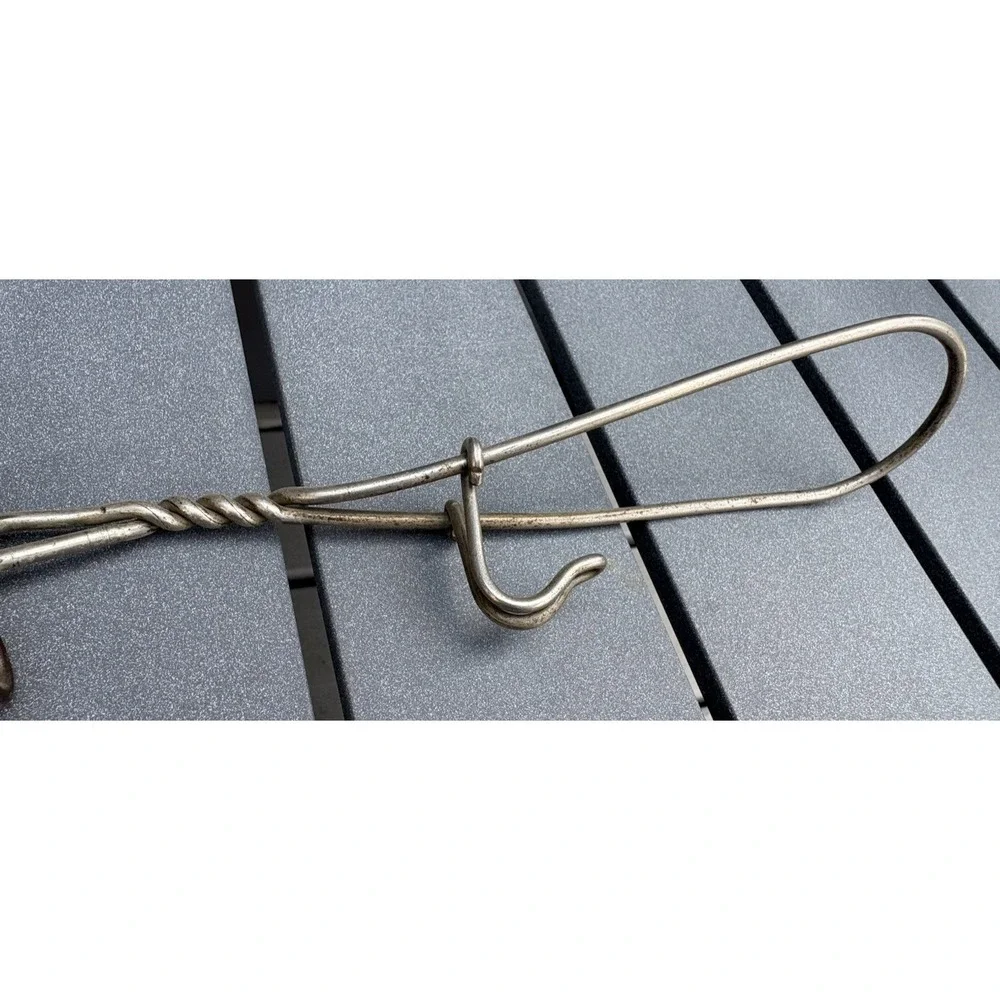 Vintage heavy duty twisted wire clothes hangers folding 1930's steampunk
